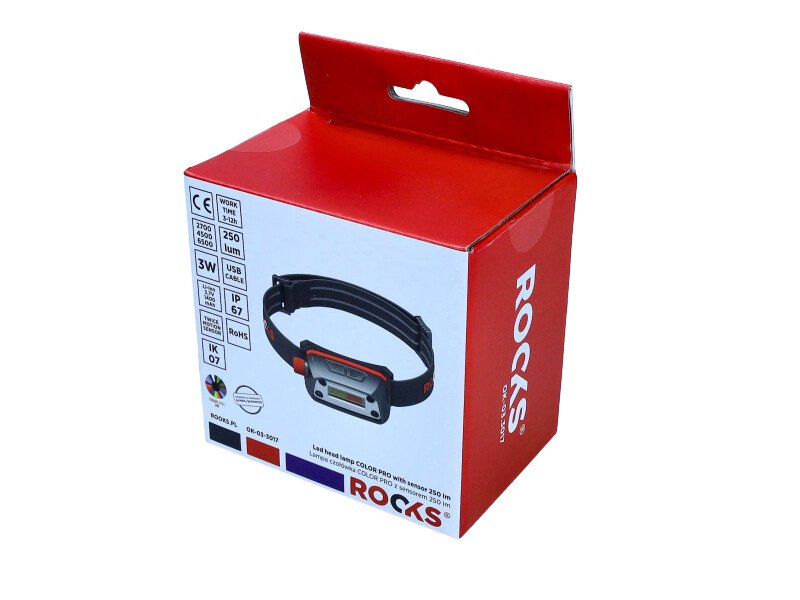 ROOKS COLOR PRO priekinis žibintuvėlis su jutikliu, 250 lm – nuotrauka 4